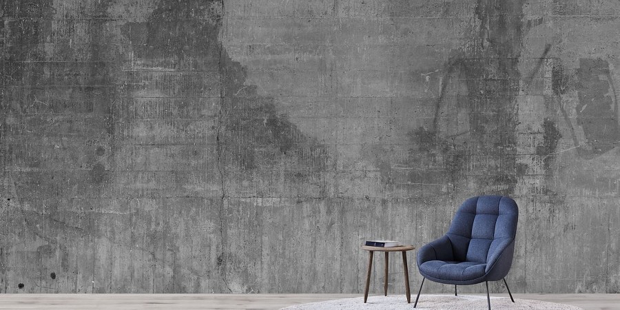 Серая бетонная стена