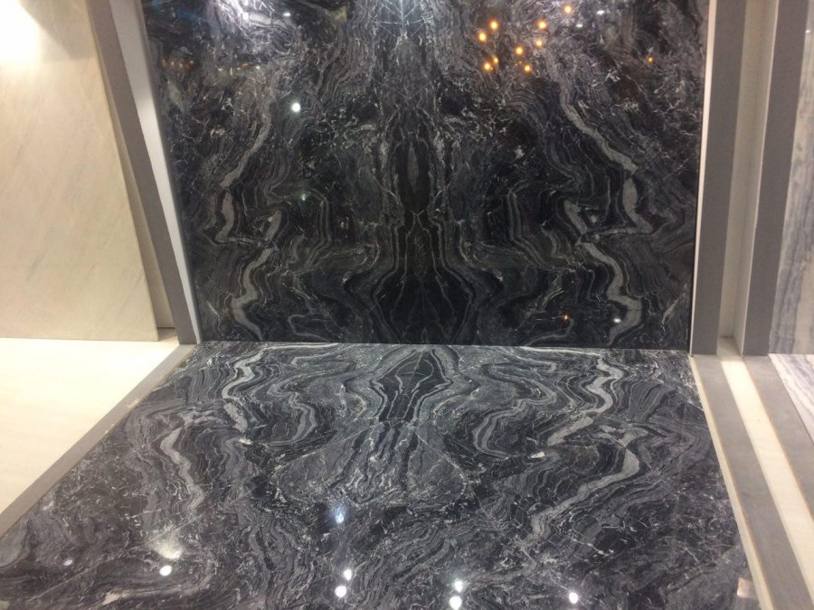 Чёрный мрамор панно