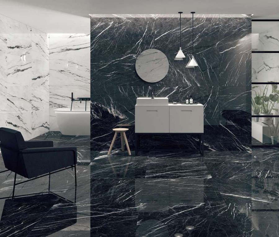 Керамогранит Marquina Black Lux 120x260 универсальный полированный