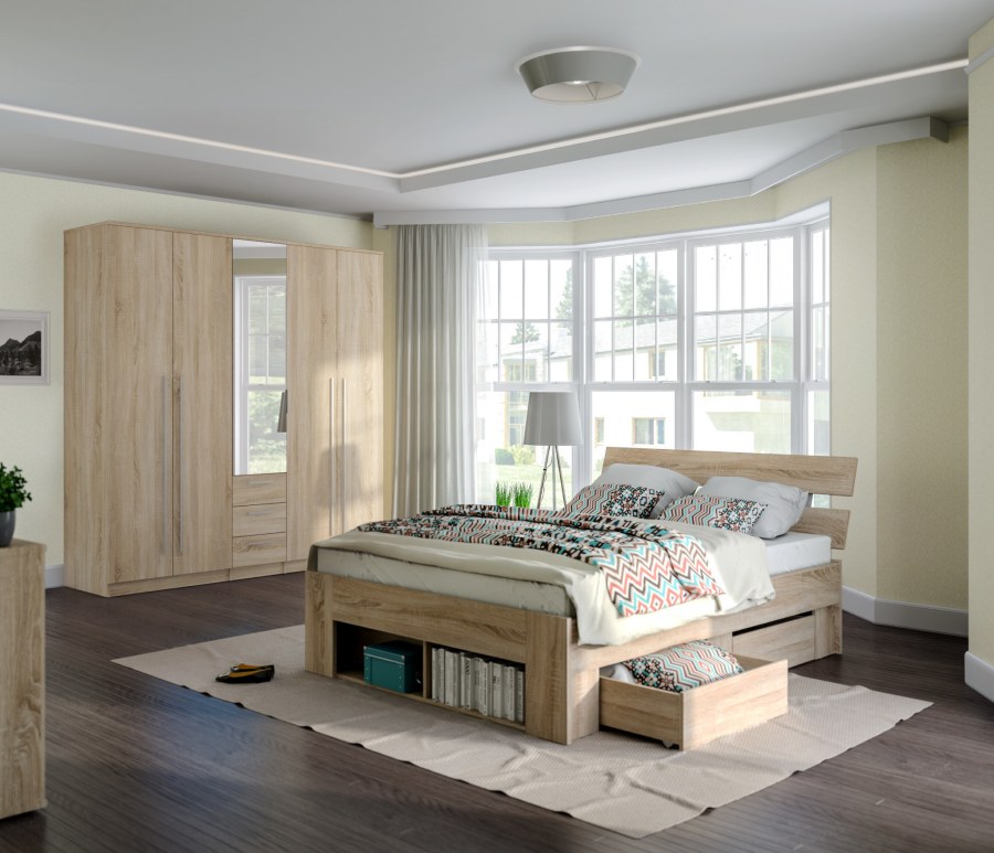 Спальня Берлин дуб сонома