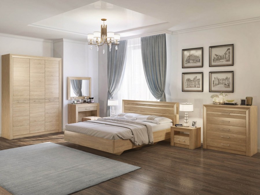 Кровать Ника дуб сонома