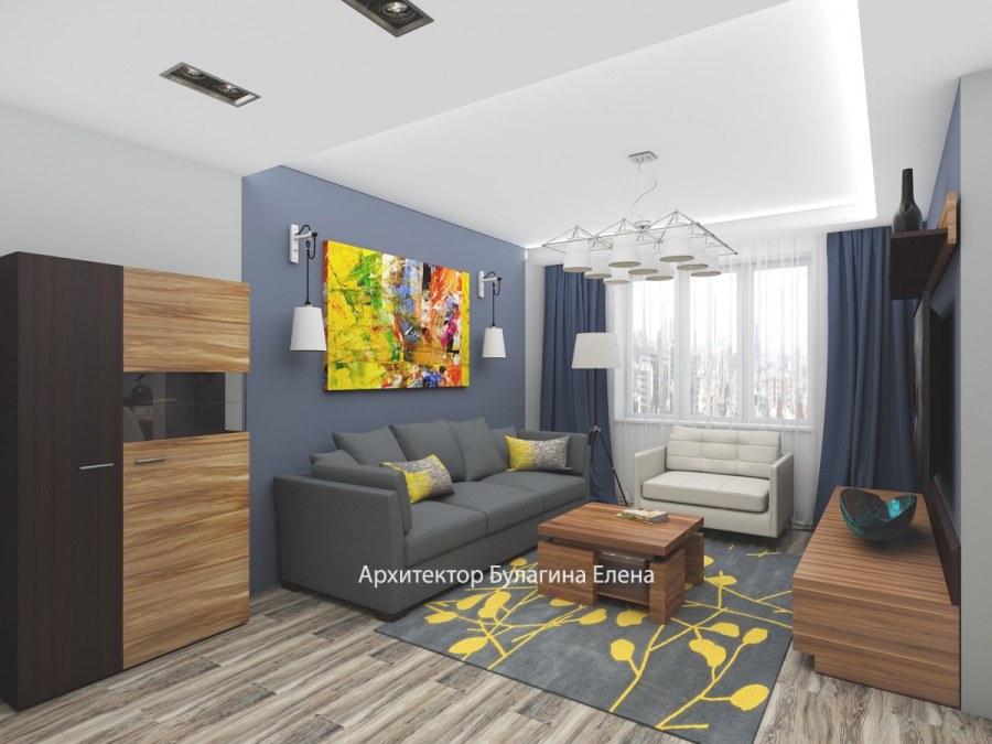 Интерьер квартиры двухкомнатной 52м