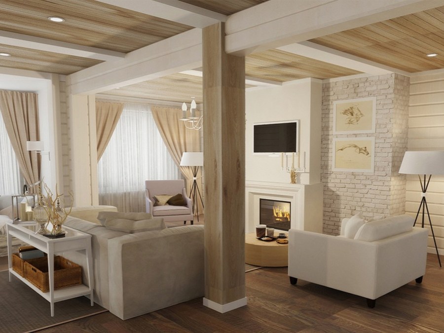 Клееный брус интерьер