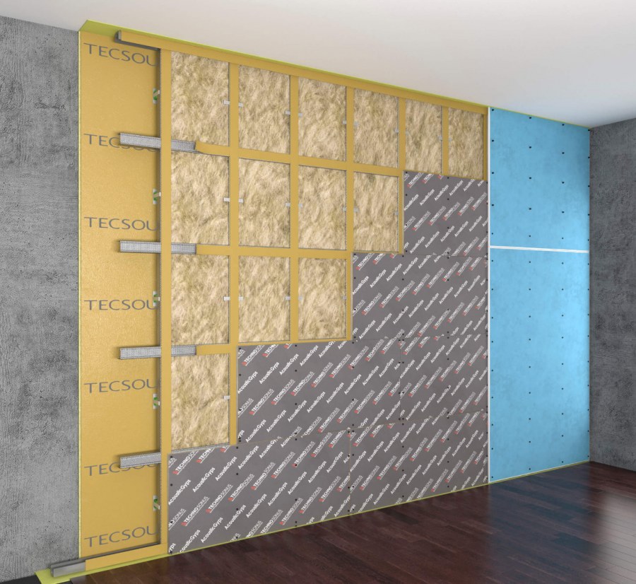 Каркасная система звукоизоляции стен «премиум м1»