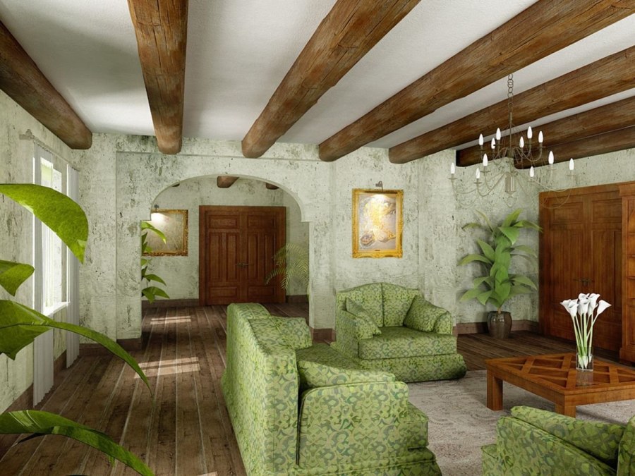 Декоративные балки в интерьере