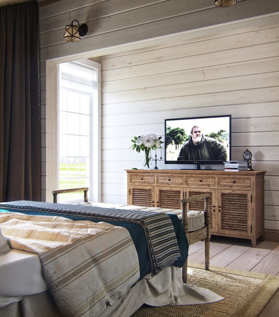 Имитация бруса в интереьер