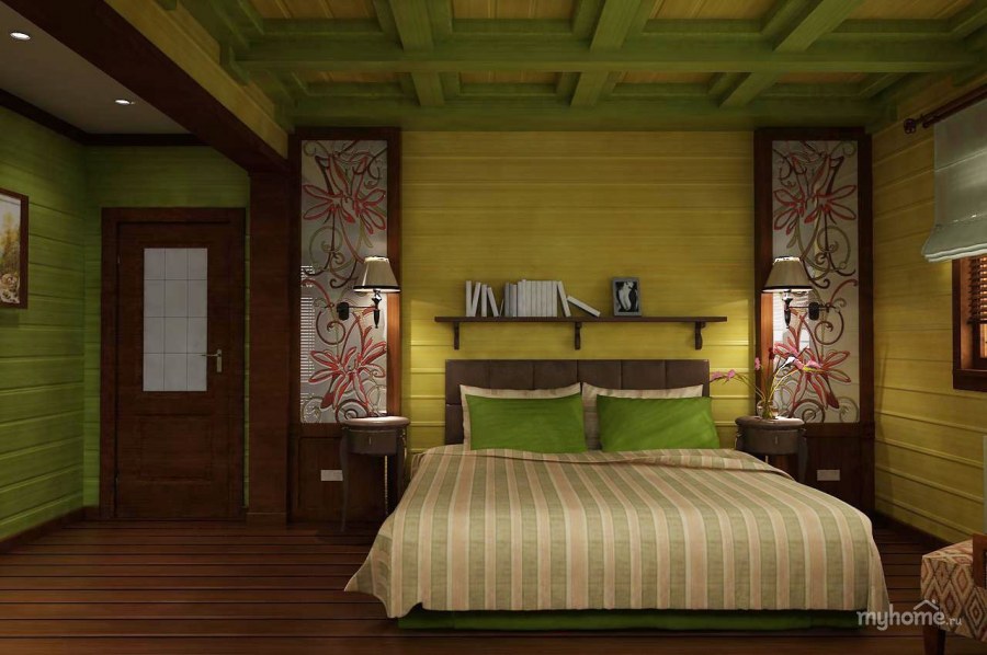 Гостиная из имитации бруса