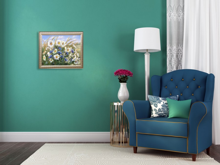 Панно на стену бирюзового цвета