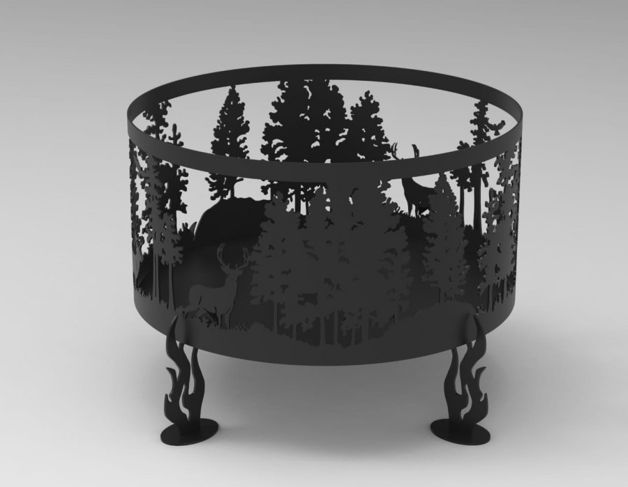 Чугунная костровая чаша Iron 1000w