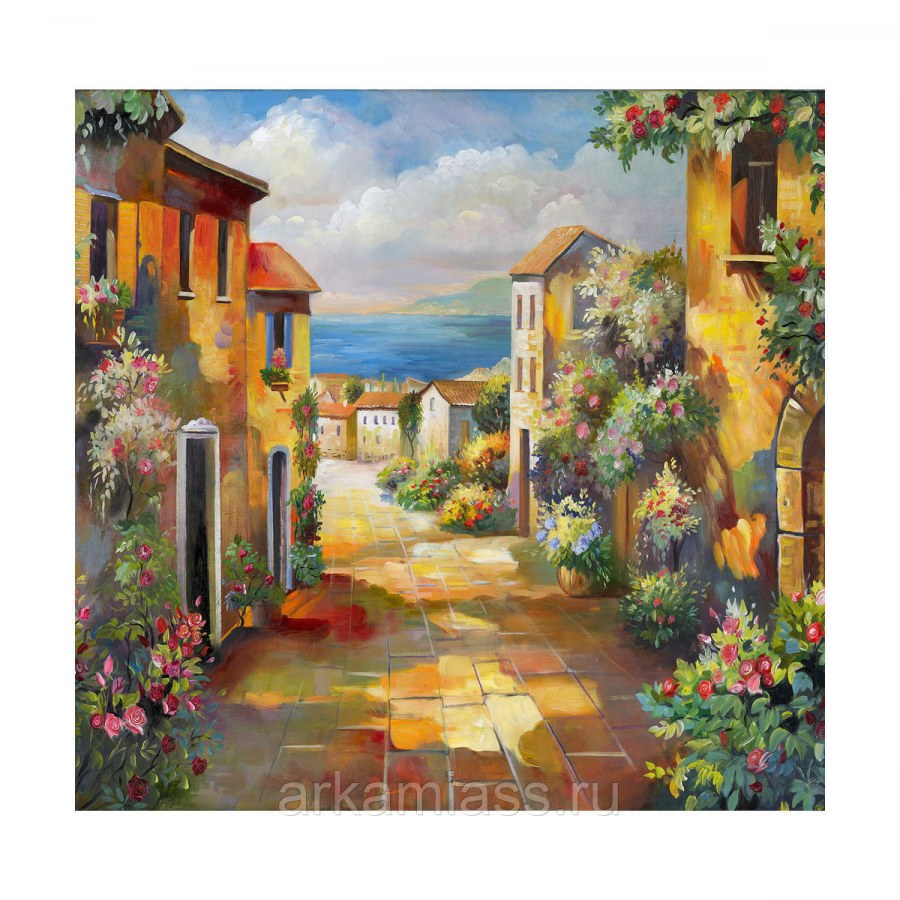 Репродукция в раме Санта Мария делла Салюте 132х72 см