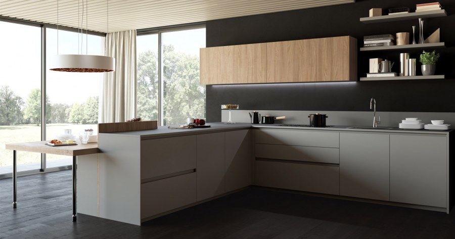 Бланка СТЛ.218.00 кухонный гарнитур белый/орех Мармара/спринт/антрацит