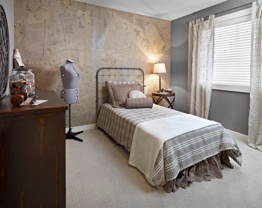 Акцентная стена в интерьере спальни