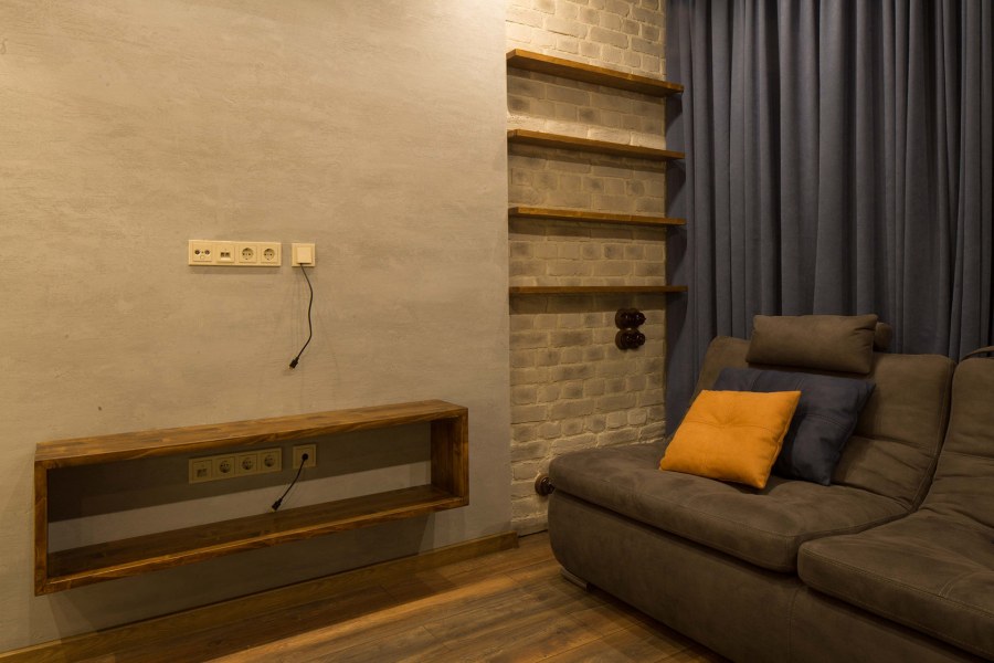 Штукатурка под бетон в интерьере