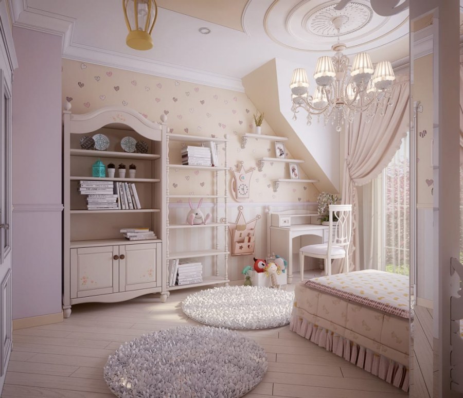 Комната для девочки в классическом стиле