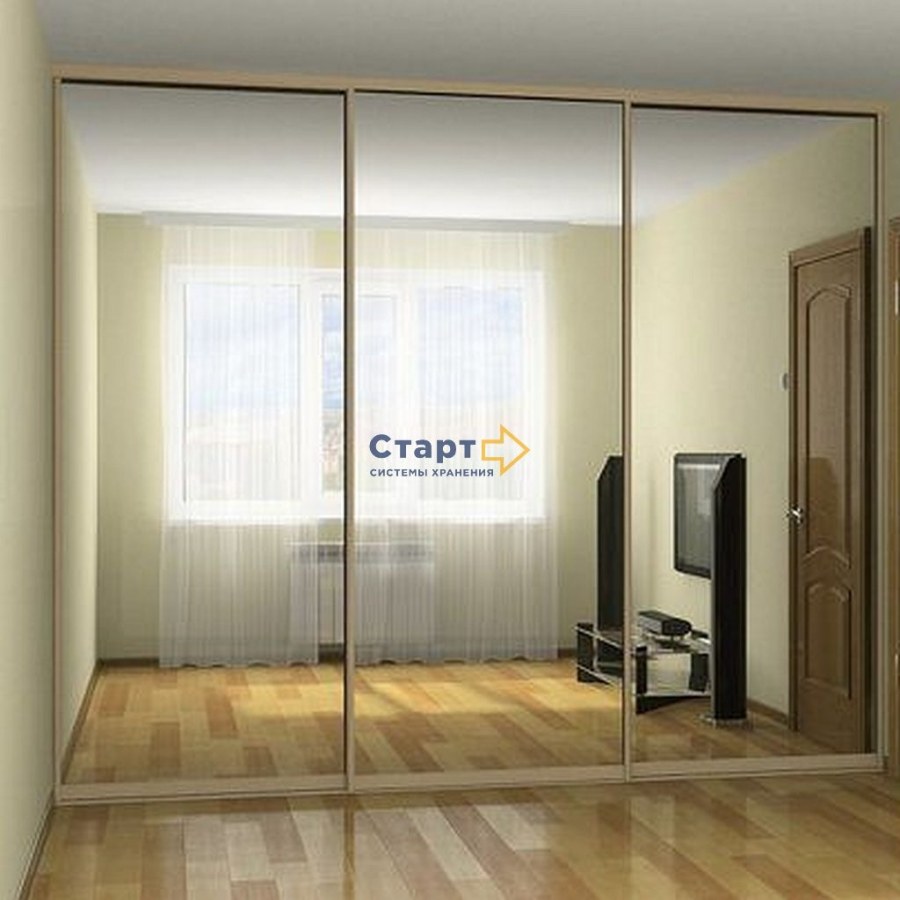 Зеркальный шкаф купе в гостиную