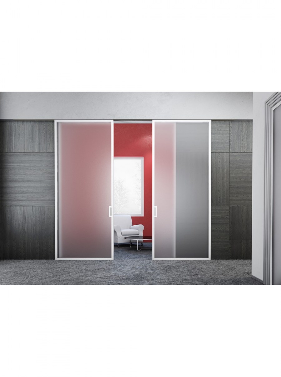 Сдвижная перегородка межкомнатная профиль алюм. Кп40