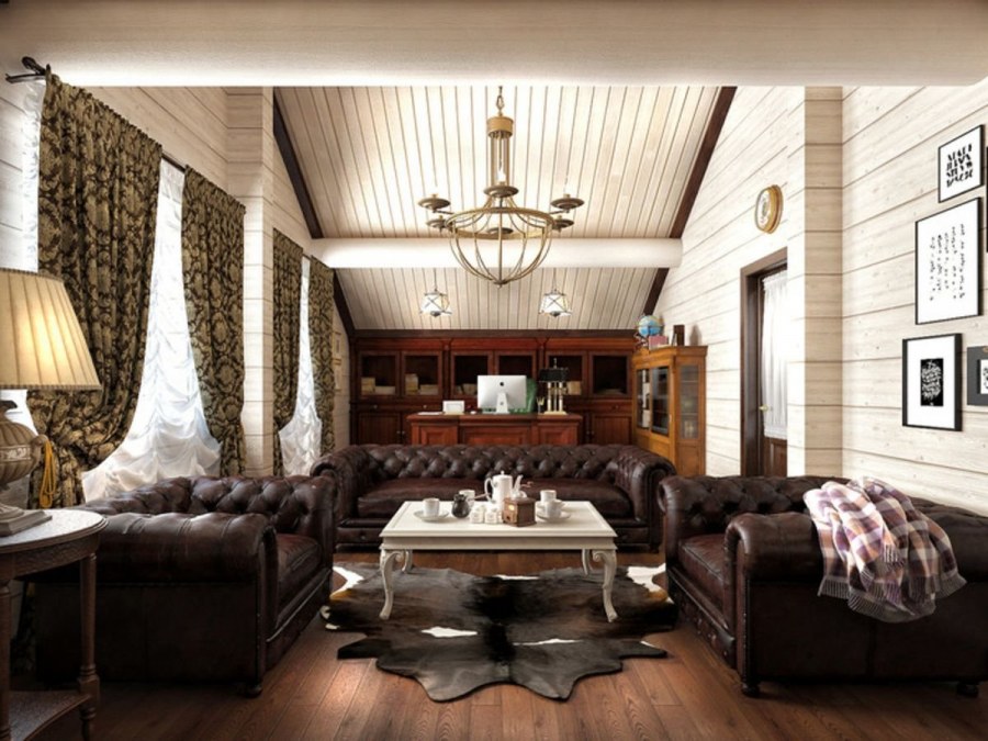 Кабинет в стиле Шале