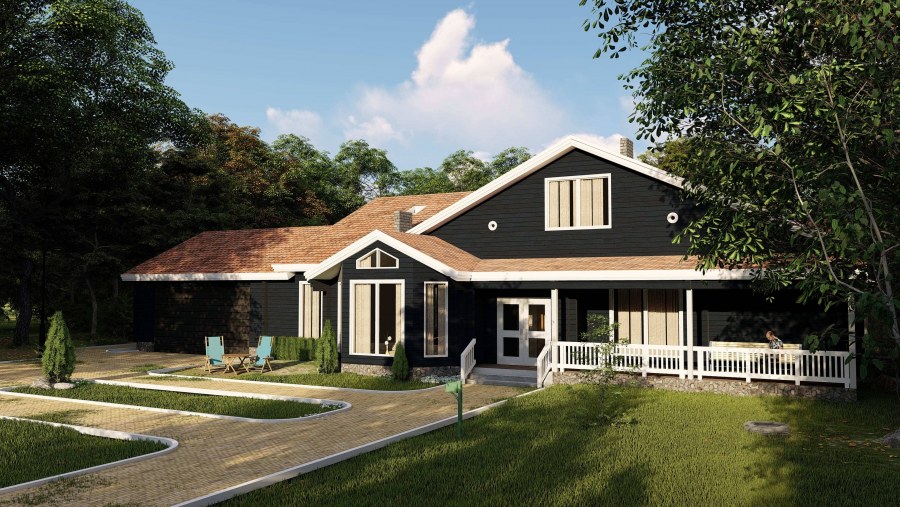 Рэнч стиль дома- в США