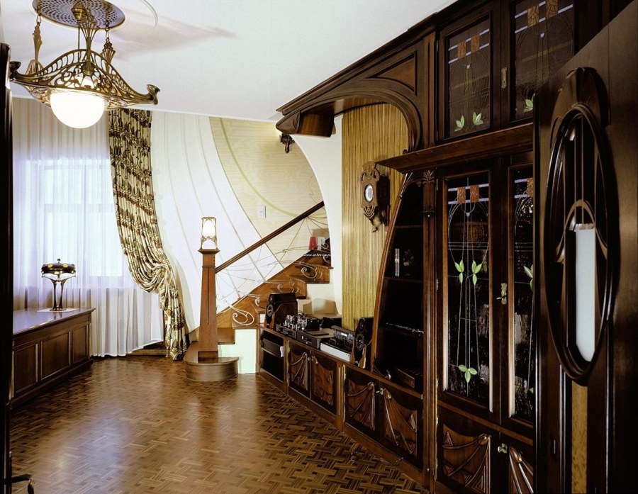 Интерьеры в стиле арт нуво Модерн