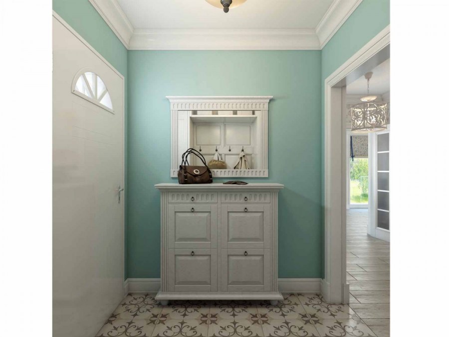 Прихожая в бирюзовом цвете