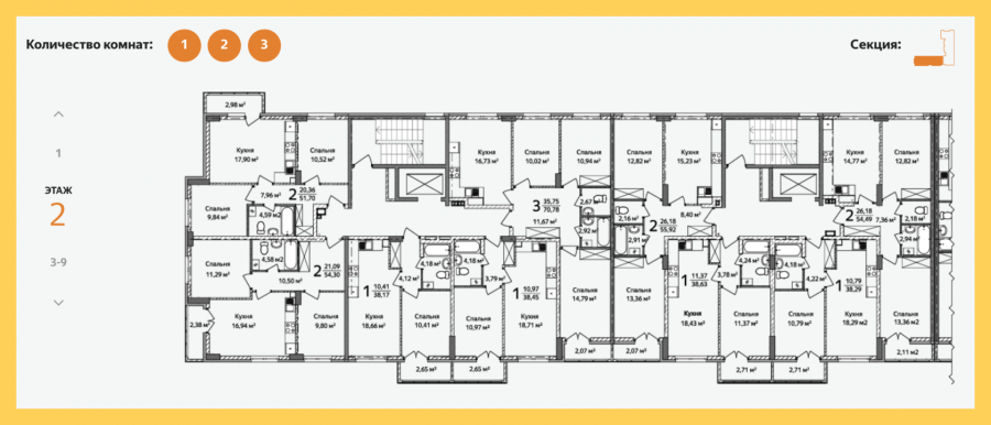Флагман Волжский планировка квартир