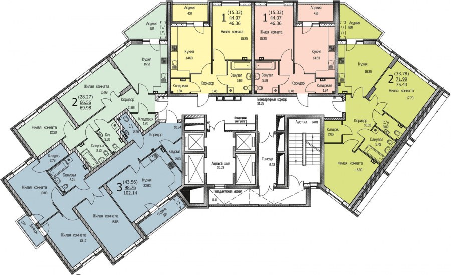 ЖК флагман Екатеринбург планировки