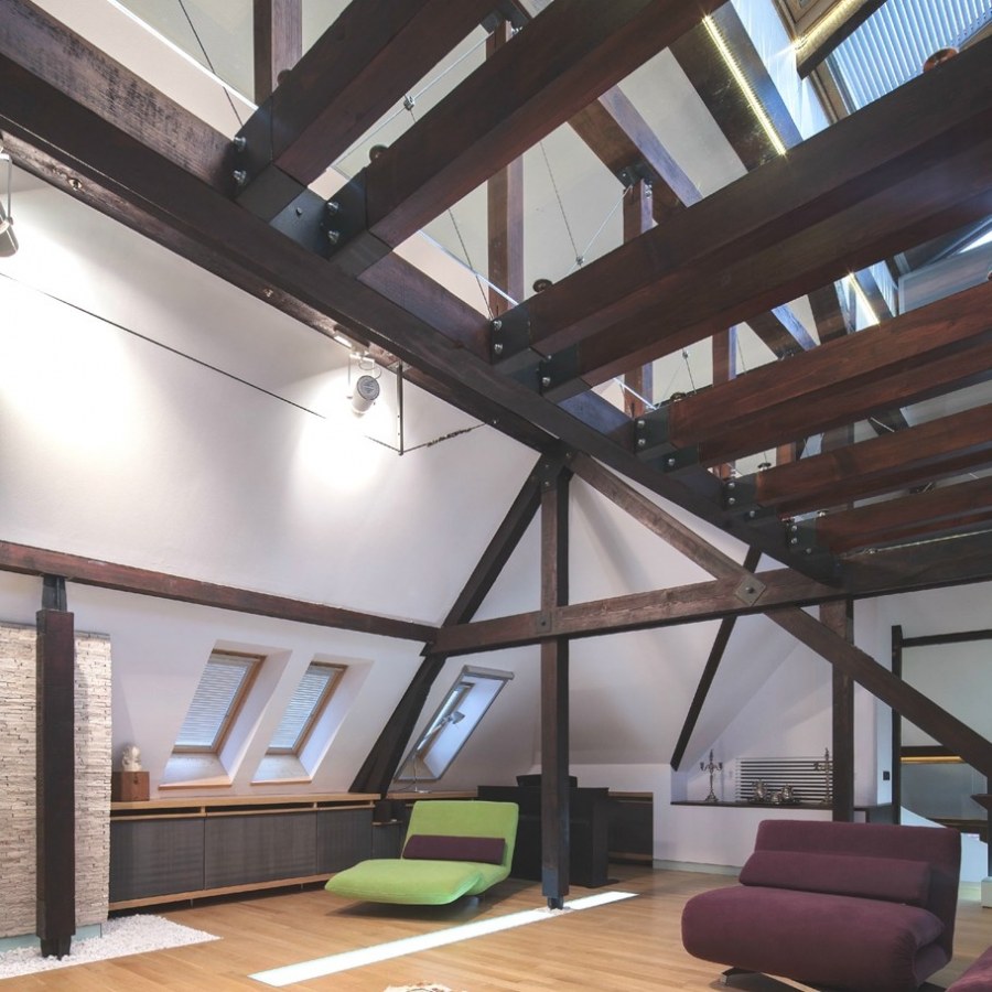 Интерьер мансарды