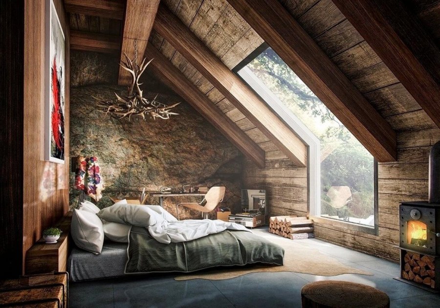 Спальня на чердаке