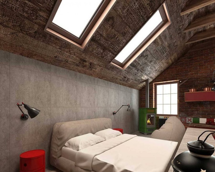 Полумансарда в стиле лофт