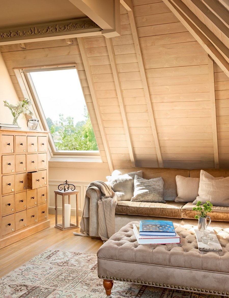 Мансарда экостиль вагонка