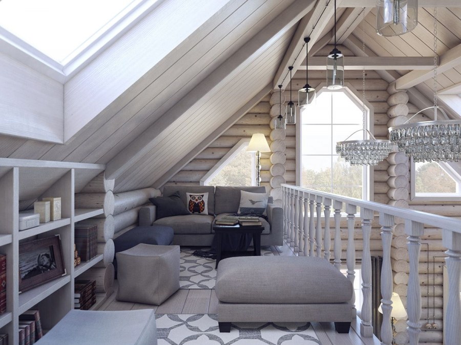 Отделка детской имитацией бруса