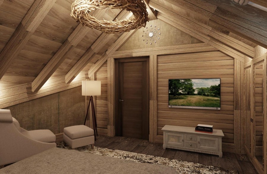 Мансарда в деревянном доме