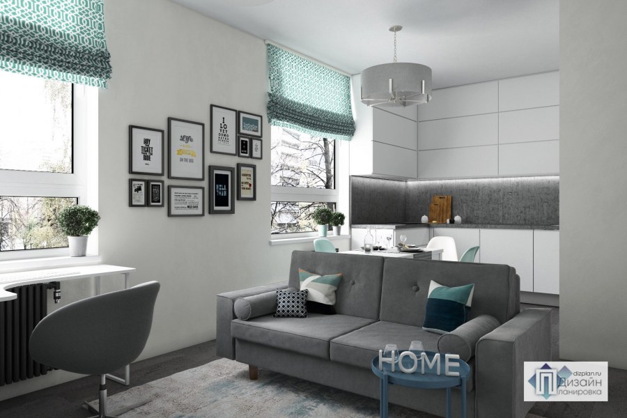 Интерьер однушки для троих