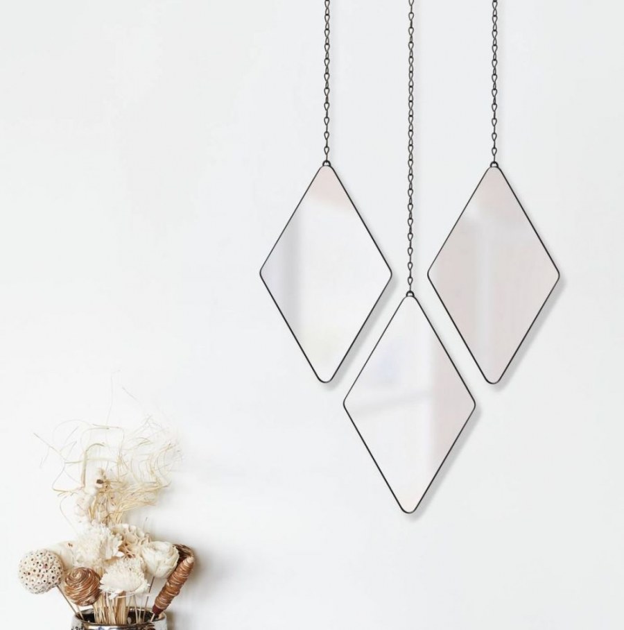 Декоративное зеркало ромбы