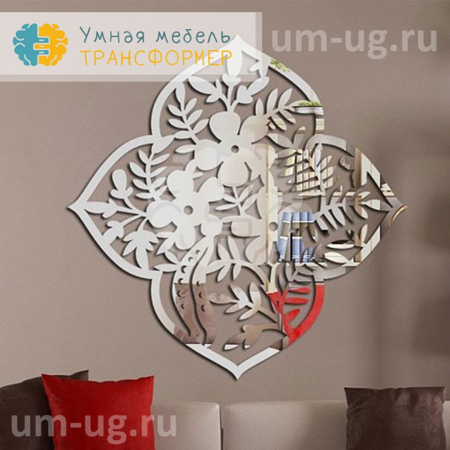 Фигурное зеркало в интерьере