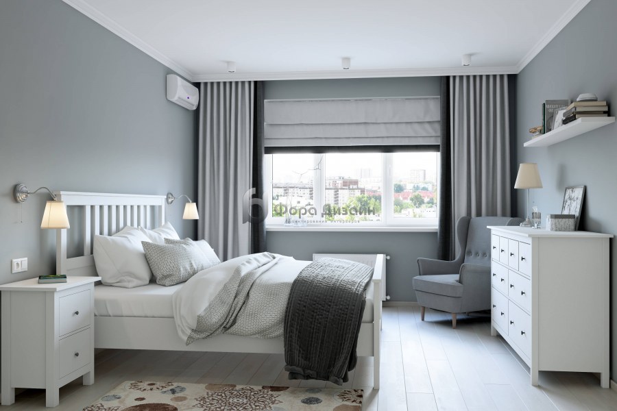 Дизайн в скандинавском стиле двухкомнатной квартиры