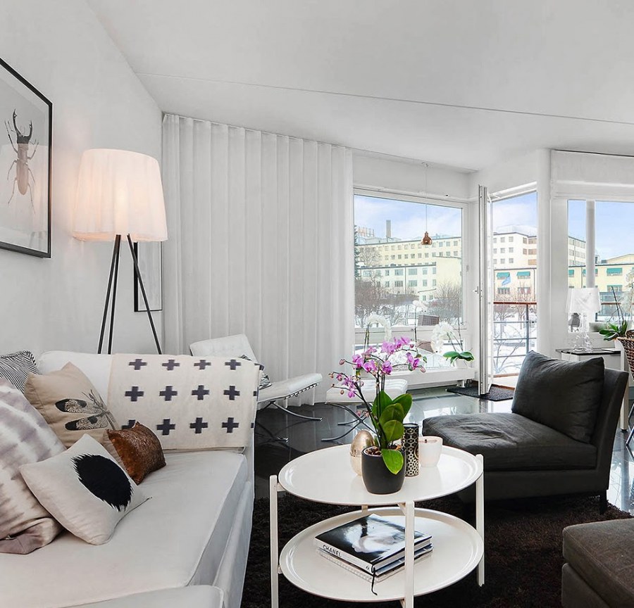 Светлая квартира в скандинавском стиле