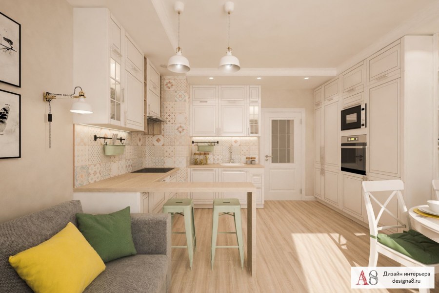 Евро двушка Скандинавский стиль