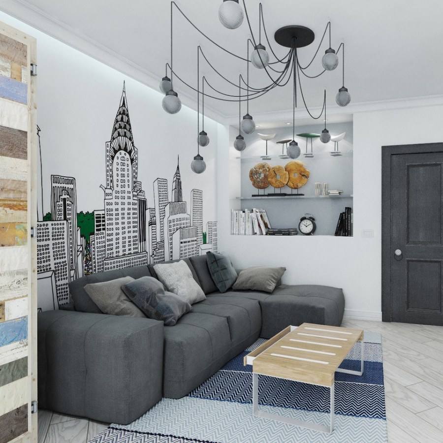 Скандинавский интерьер двухкомнатная квартира