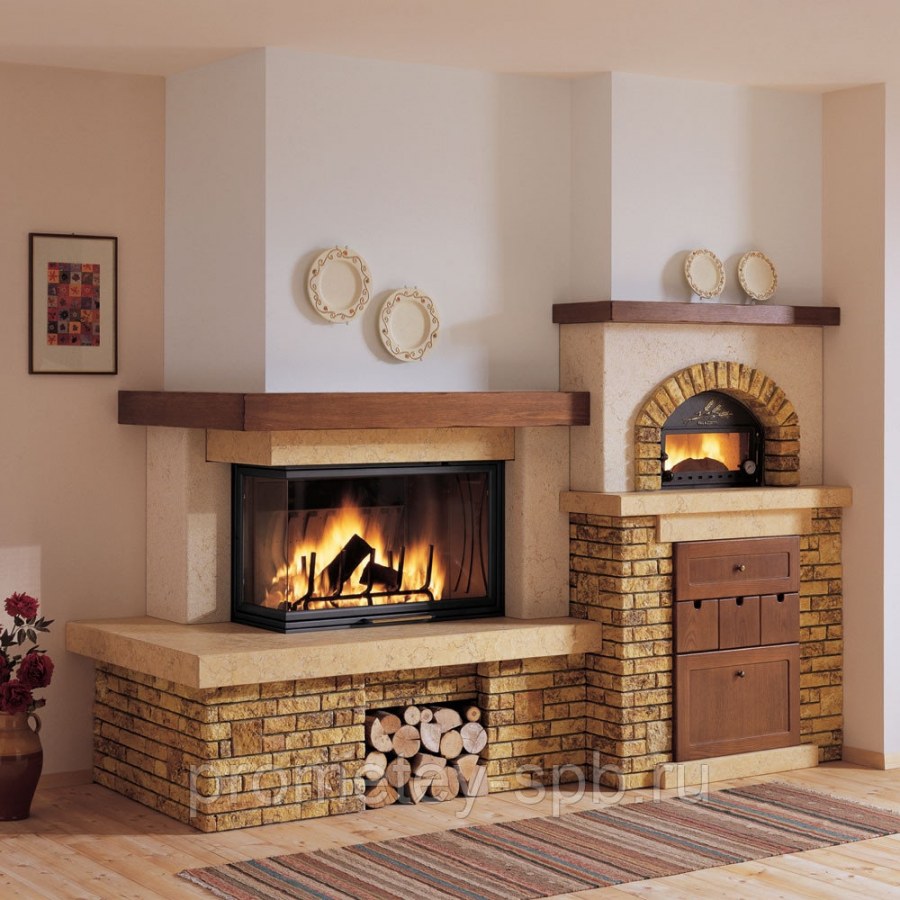 Дровяная печь-камин Palazzetti Amelie