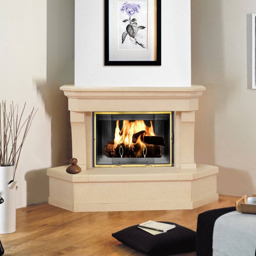 Каминная облицовка Viola Rosso Portugallo (угловая)