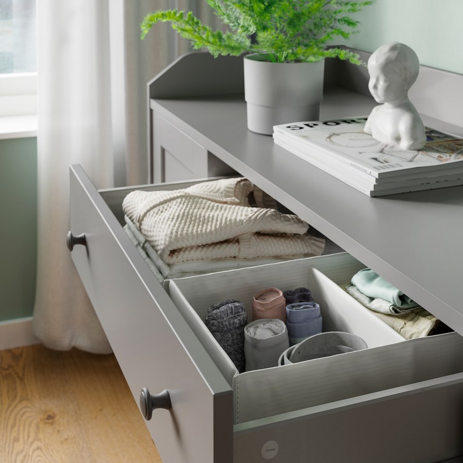 Комод Хауга серый икеа