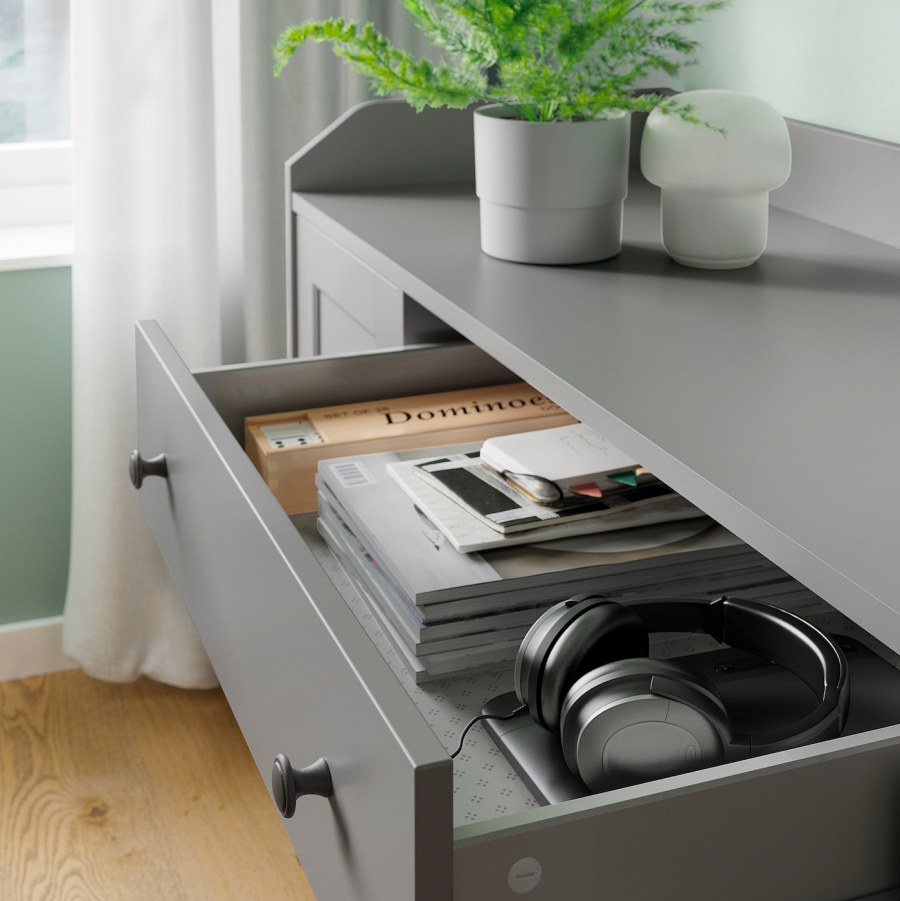 Хауга сервант серый икеа