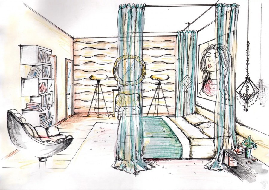 Перспектива интерьера