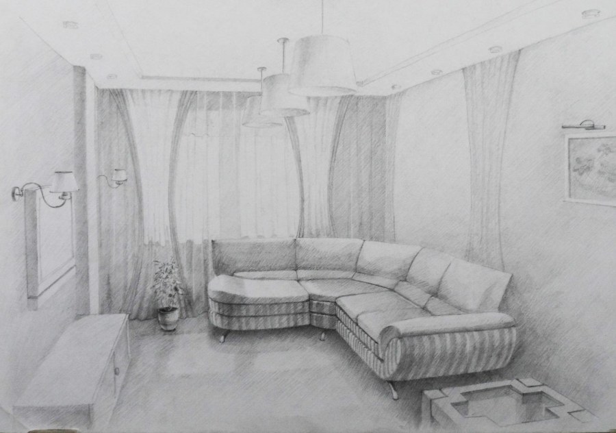 Рисование интерьера