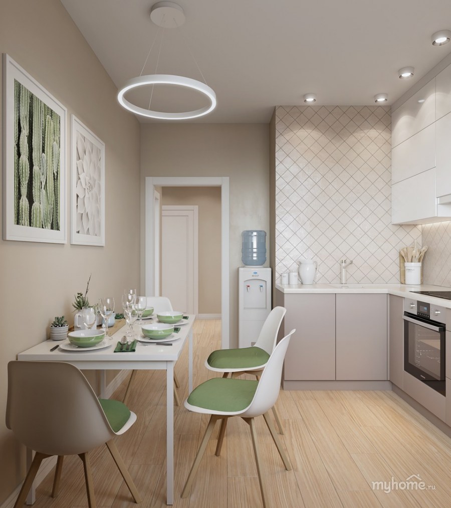 Кухня в пастельных тонах