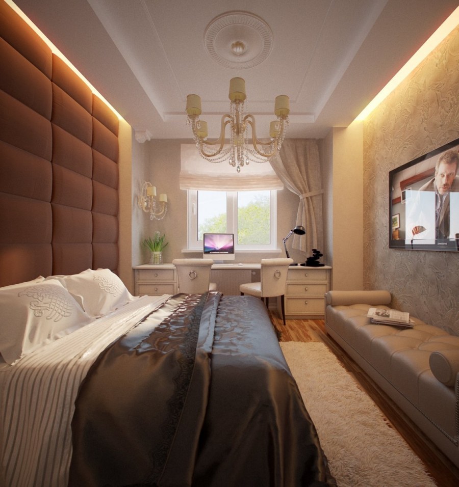 Прямоугольная спальня