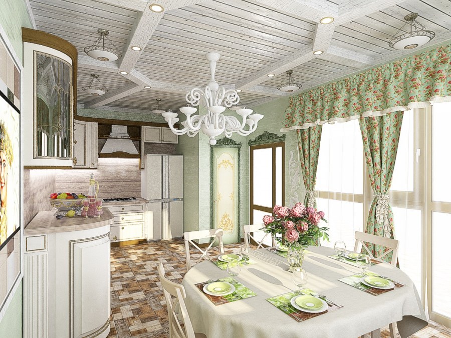 Зелень в интерьере кафе