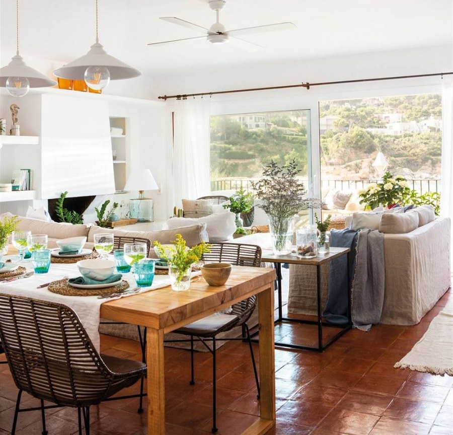 Уютная кухня гостиная