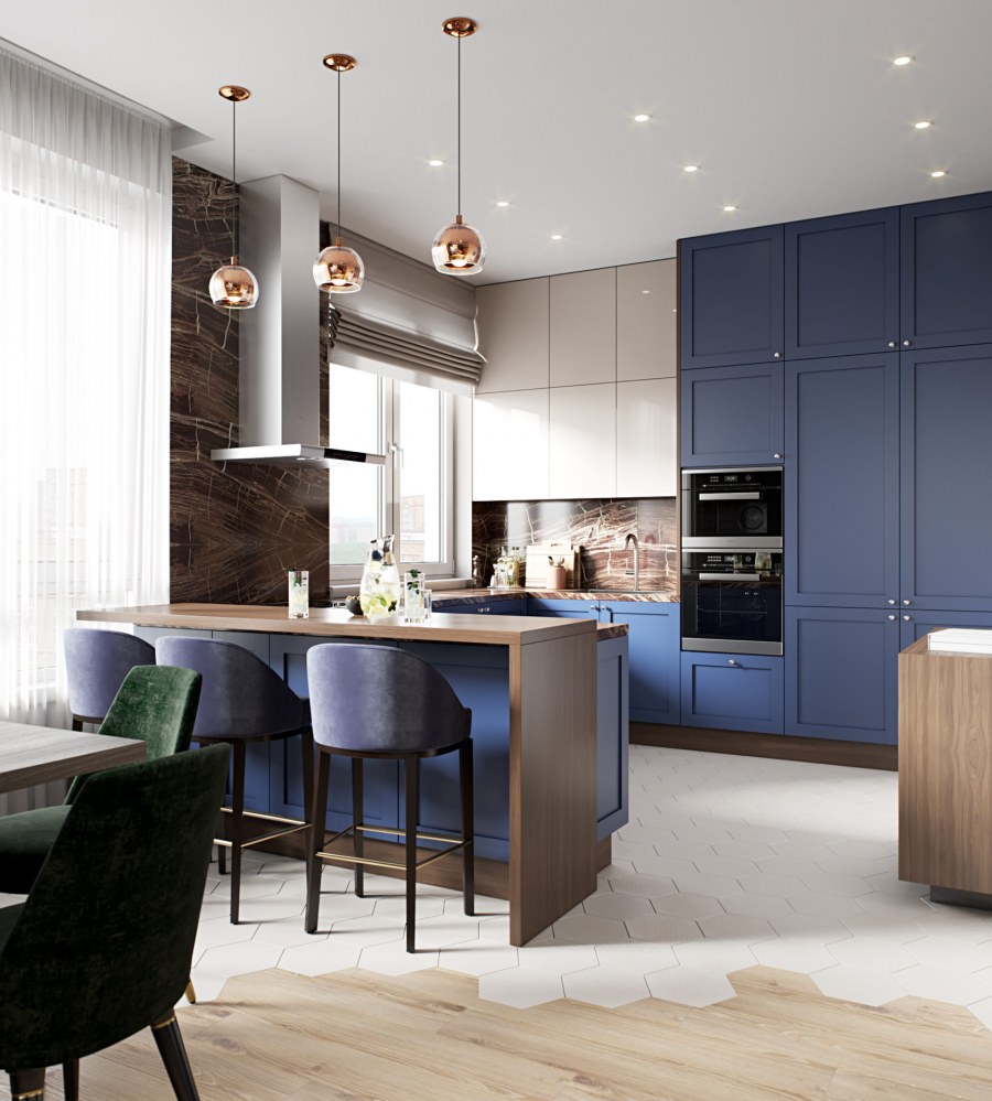 Гостиная в бежевом цвете с яркими акцентами